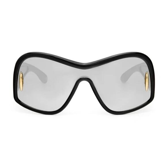 New! LOEWE LW40131I 01C Square Mask Sunglasses, Black, Authentic - Picture 4 of 14